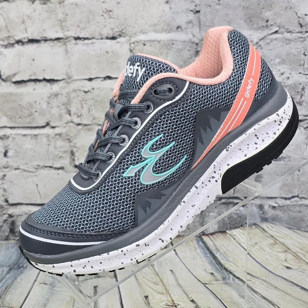 Gravity Defyer G-Defy Womens Size 7 Grey Pink Athletic Walking Shoes TB9024FGP-M - Picture 3 of 9